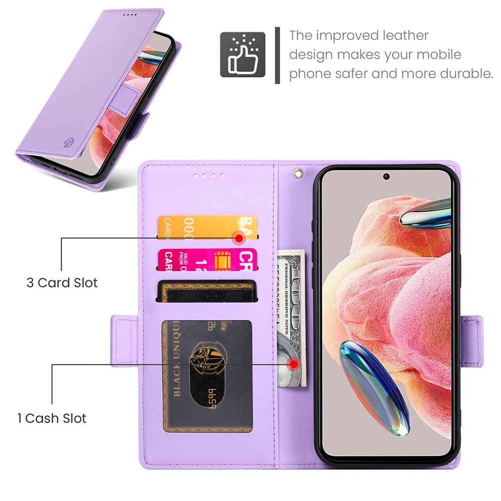 For Xiaomi 17 Pro Stand Case PU Leather Wallet Phone Cover - Purple