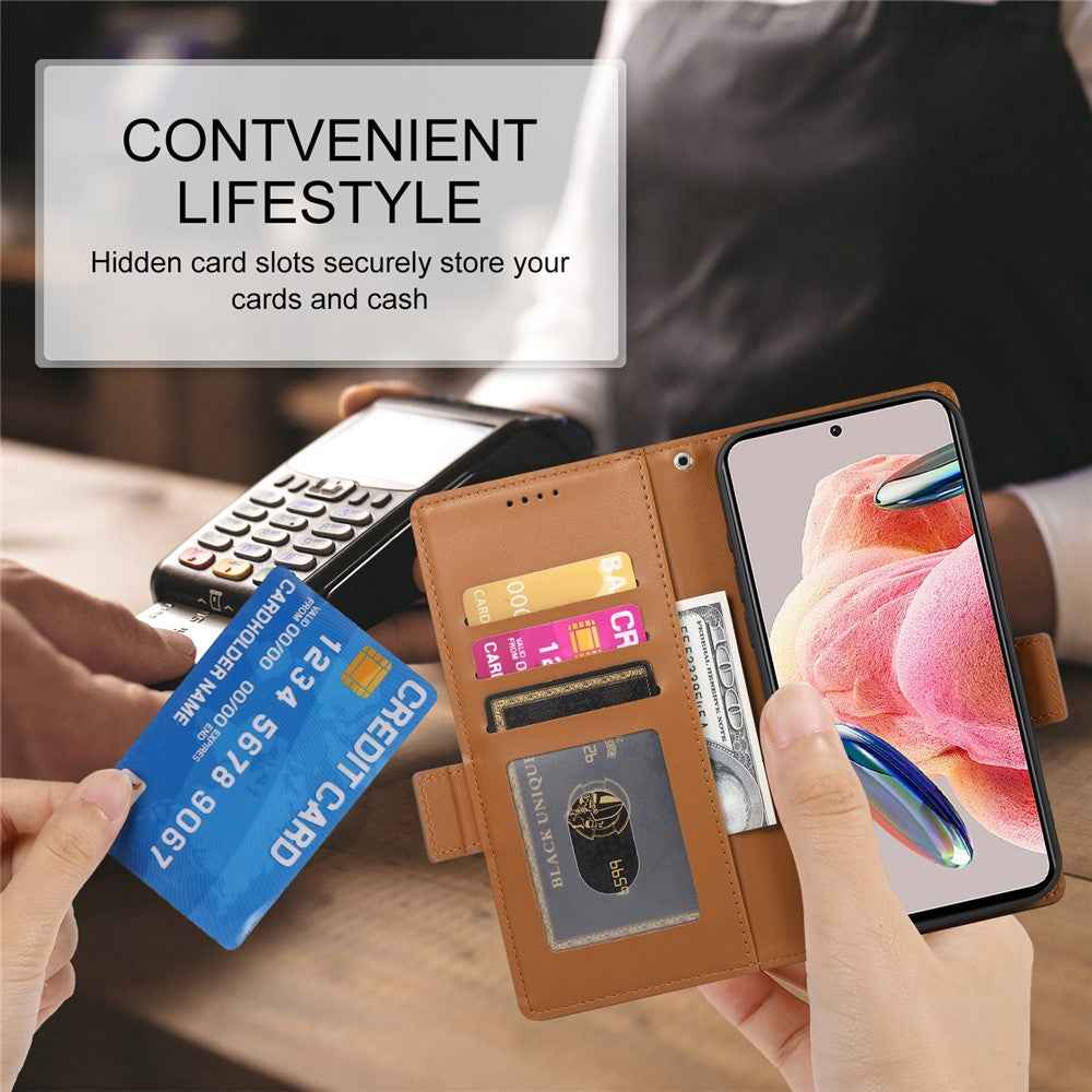 For Xiaomi 17 Pro Stand Case PU Leather Wallet Phone Cover - Brown