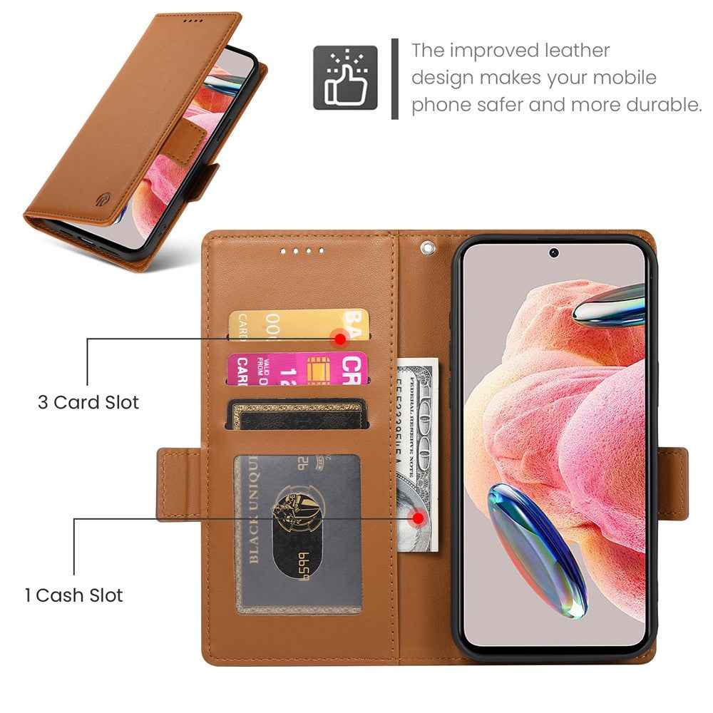 For Xiaomi 17 Pro Stand Case PU Leather Wallet Phone Cover - Brown