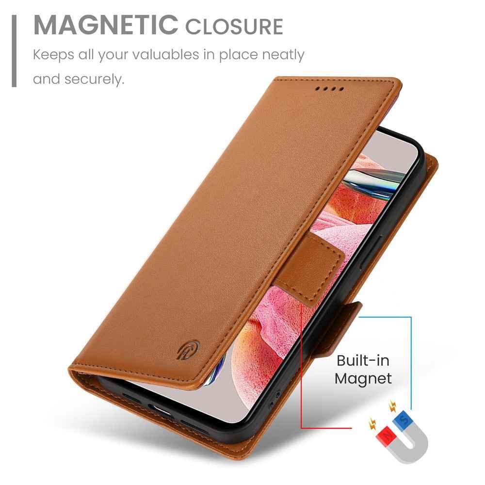 For Xiaomi 17 Pro Stand Case PU Leather Wallet Phone Cover - Brown