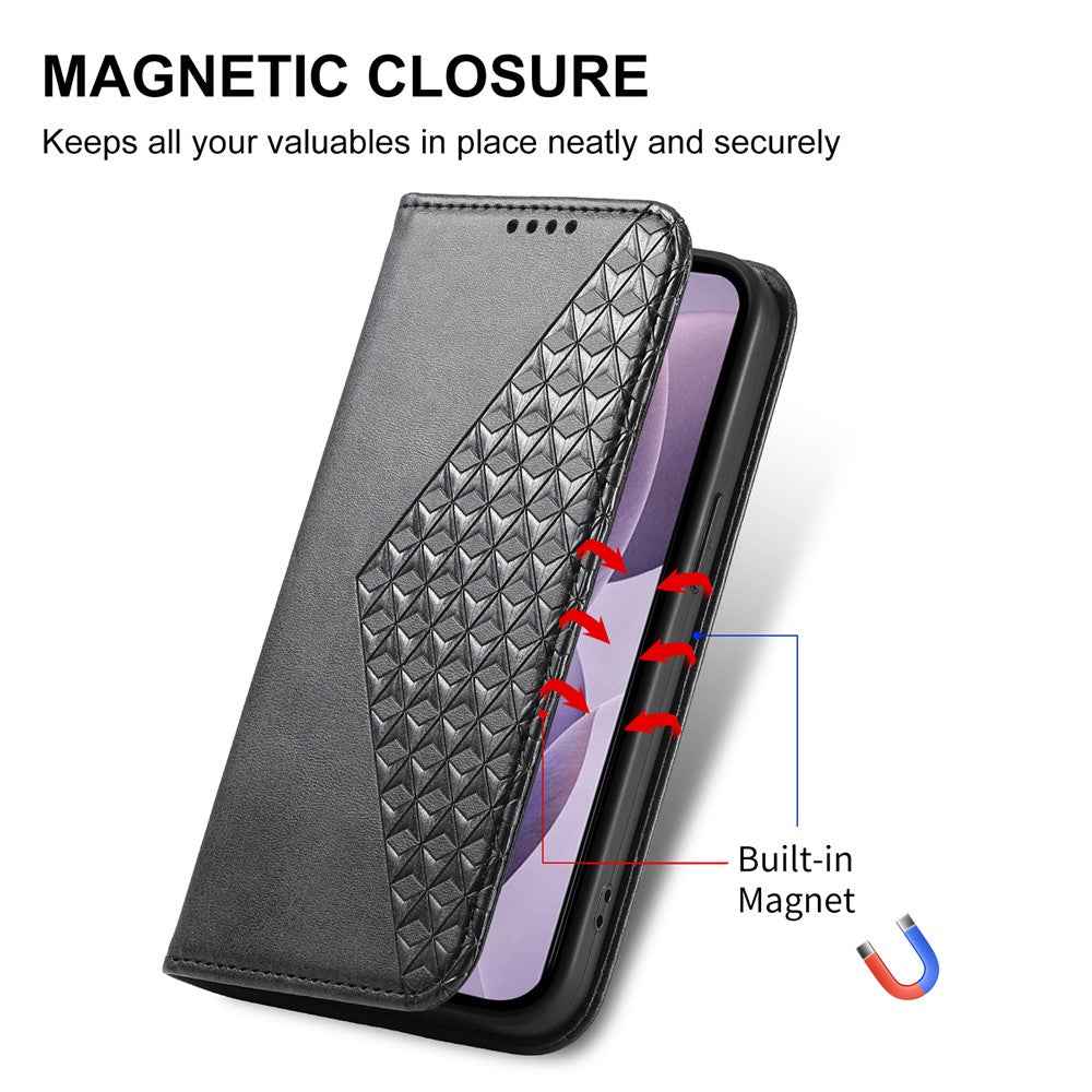 For Xiaomi 17 Pro Case Calf Texture PU Leather Wallet Phone Cover with Wrist Strap - Black