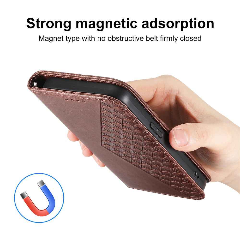 For Xiaomi 17 Pro Case Calf Texture PU Leather Wallet Phone Cover with Wrist Strap - Brown