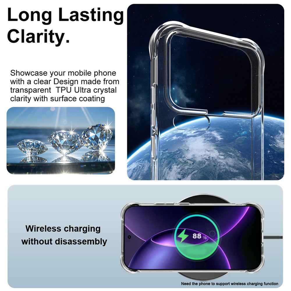 IMAK For Xiaomi 17 Pro Case TPU Phone Cover Airbag Shockproof Protection - Transparent