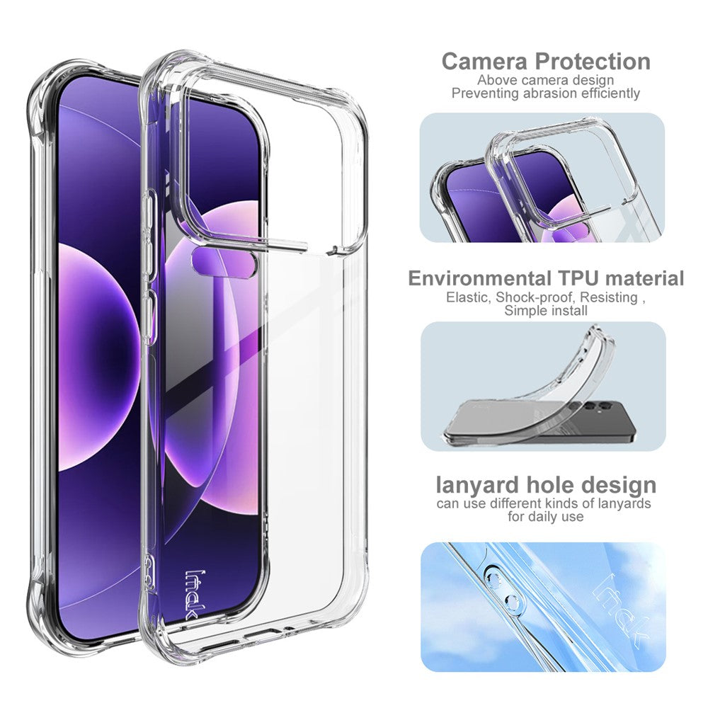 IMAK For Xiaomi 17 Pro Max Case TPU Phone Cover Airbag Shockproof Protection - Transparent