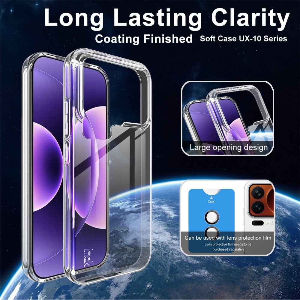 IMAK UX-10 Series For Xiaomi 17 Pro Clear Phone Case Soft TPU Mobile Back Cover