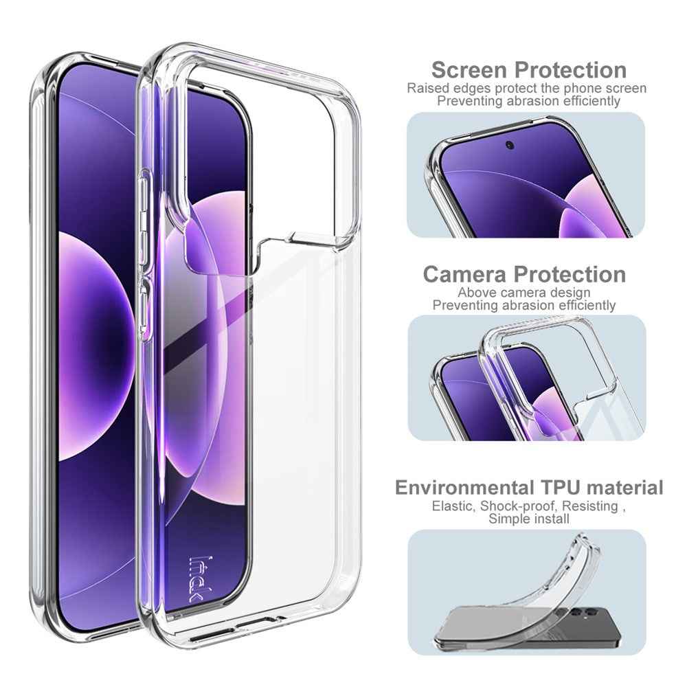 IMAK UX-10 Series For Xiaomi 17 Pro Clear Phone Case Soft TPU Mobile Back Cover