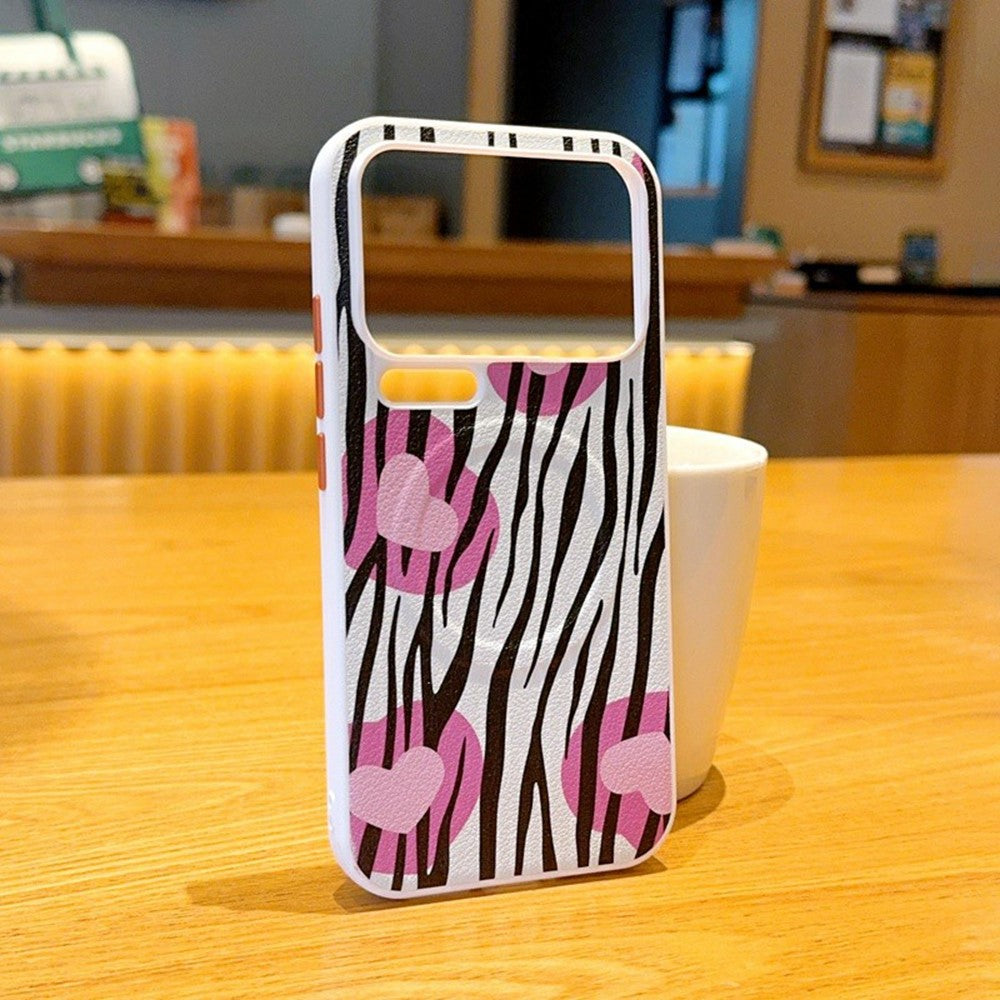 For Xiaomi 17 Pro Max Magnetic Case Heart Zebra Pattern Leather Coated PC Phone Cover