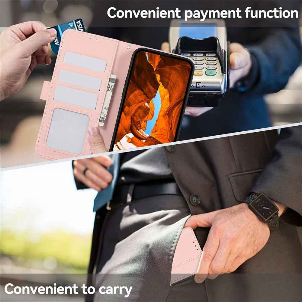 For Xiaomi 17 Pro Case RFID Blocking Flip Leather Phone Cover - Pink