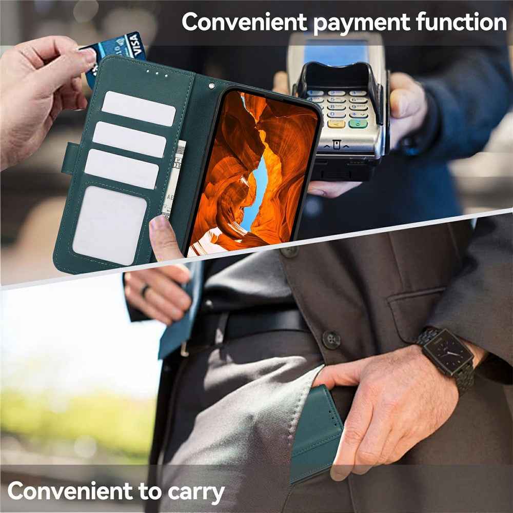 For Xiaomi 17 Pro Case RFID Blocking Flip Leather Phone Cover - Green
