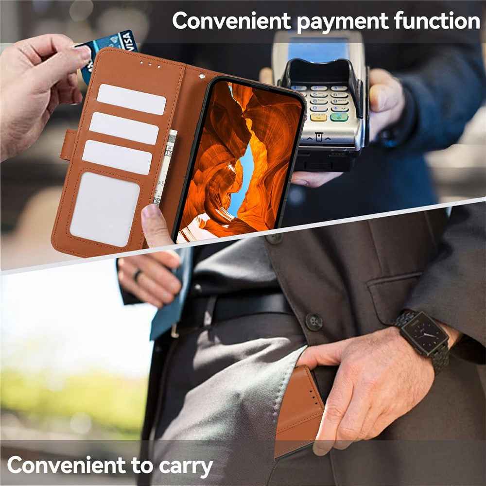 For Xiaomi 17 Pro Case RFID Blocking Flip Leather Phone Cover - Brown