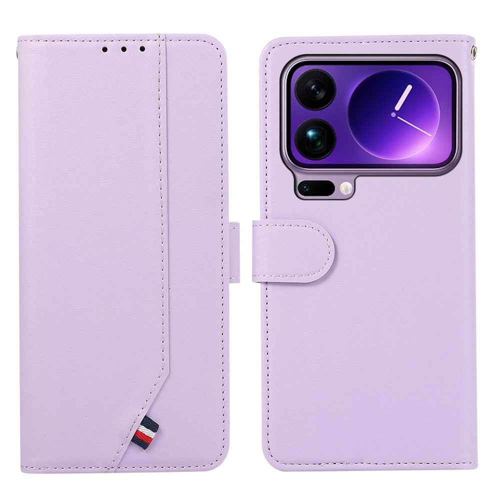 For Xiaomi 17 Pro Case RFID Blocking Flip Leather Phone Cover - Purple