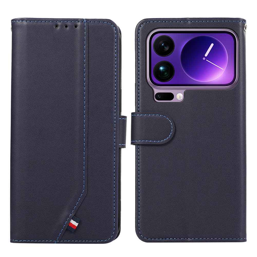 For Xiaomi 17 Pro Case RFID Blocking Flip Leather Phone Cover - Blue