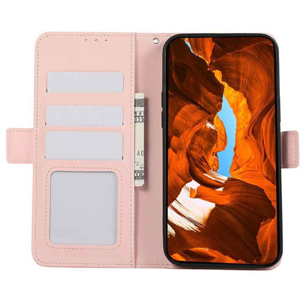 ABEEL For Xiaomi 17 Pro Case Leather Phone Cover with RFID Blocking Wallet - Pink