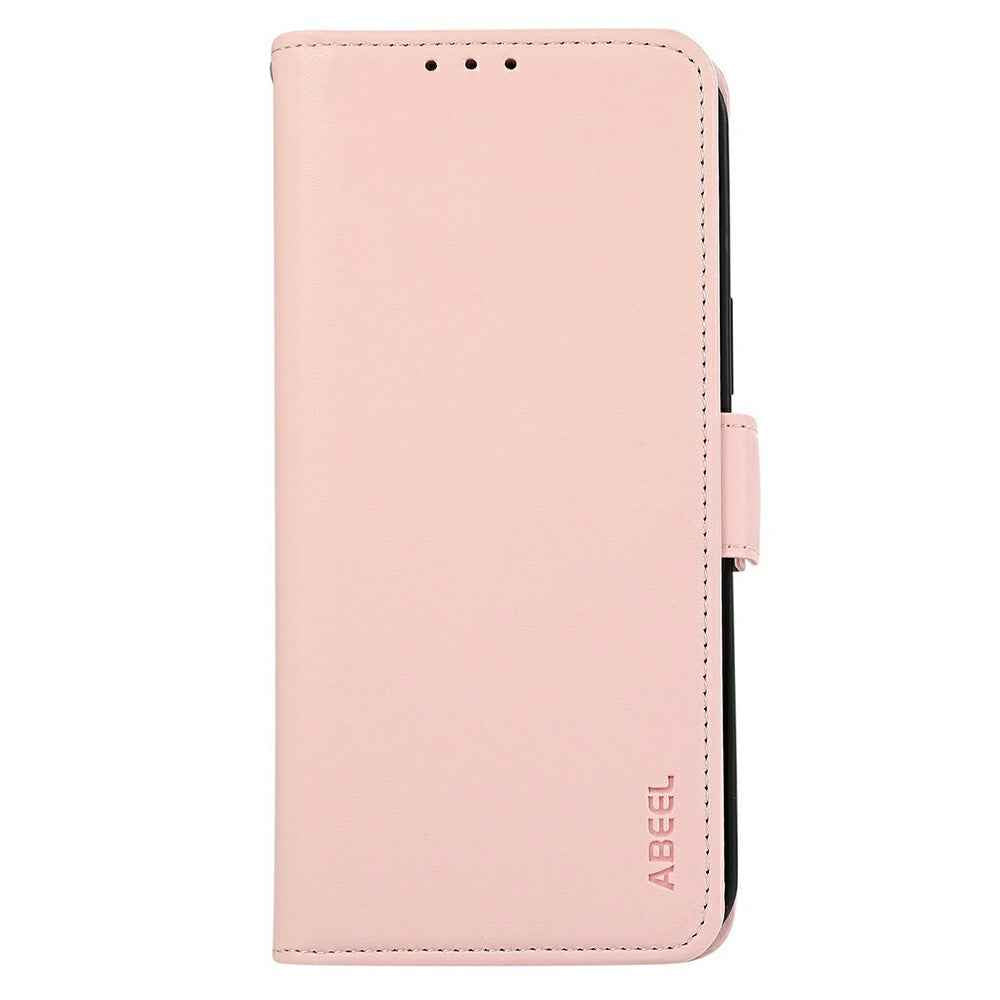 ABEEL For Xiaomi 17 Pro Case Leather Phone Cover with RFID Blocking Wallet - Pink