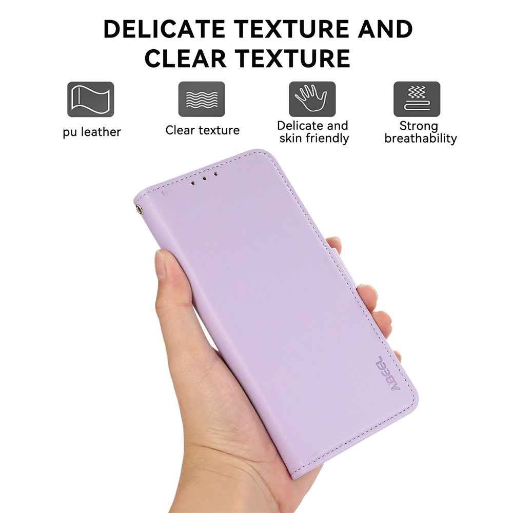 ABEEL For Xiaomi 17 Pro Case Leather Phone Cover with RFID Blocking Wallet - Purple