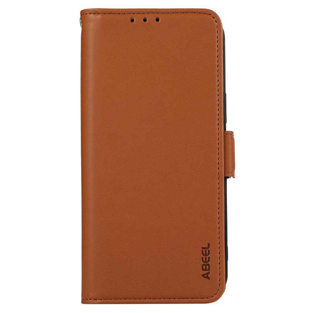 ABEEL For Xiaomi 17 Pro Case Leather Phone Cover with RFID Blocking Wallet - Brown