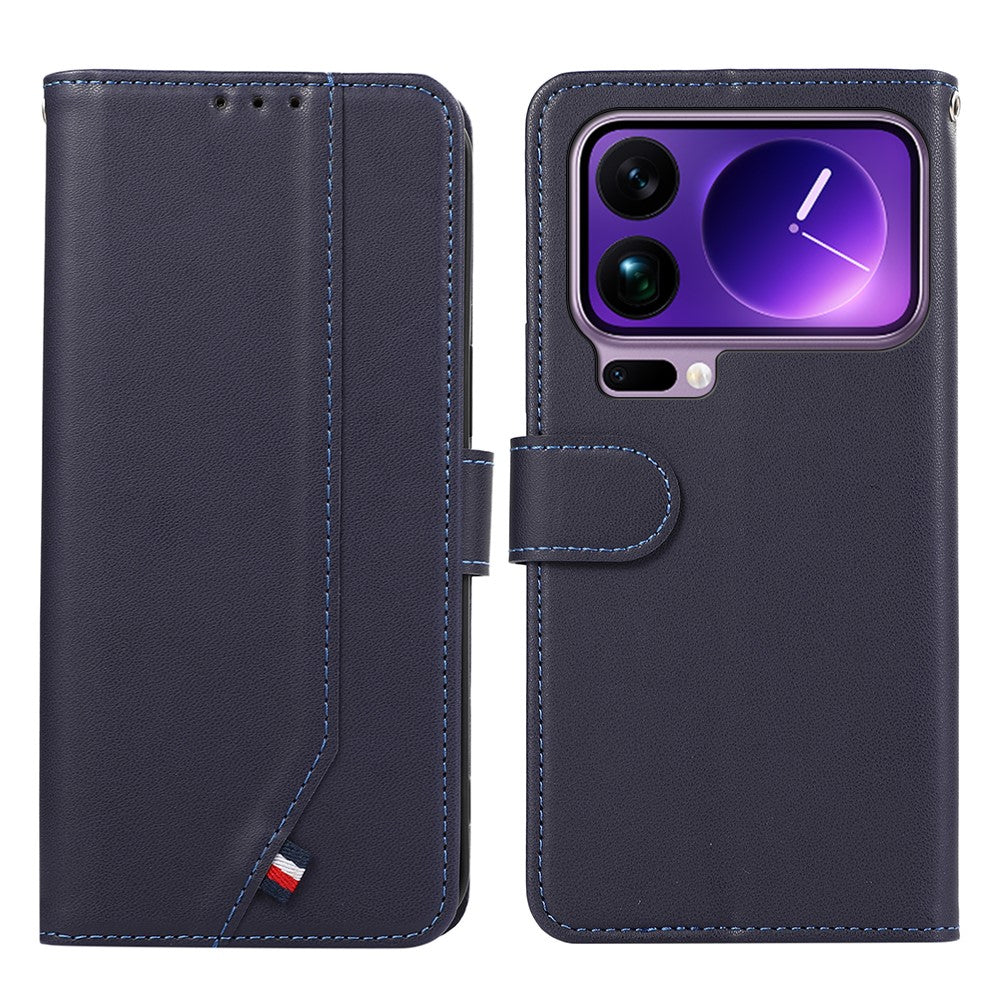 For Xiaomi 17 Pro Max Case RFID Blocking Flip Leather Phone Cover - Blue
