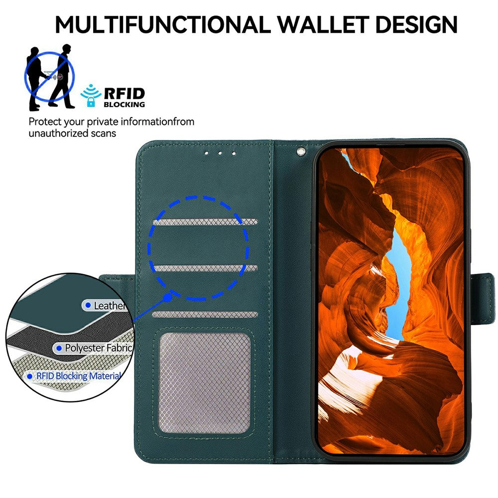 ABEEL For Xiaomi 17 Pro Max Case Leather Phone Cover with RFID Blocking Wallet - Green