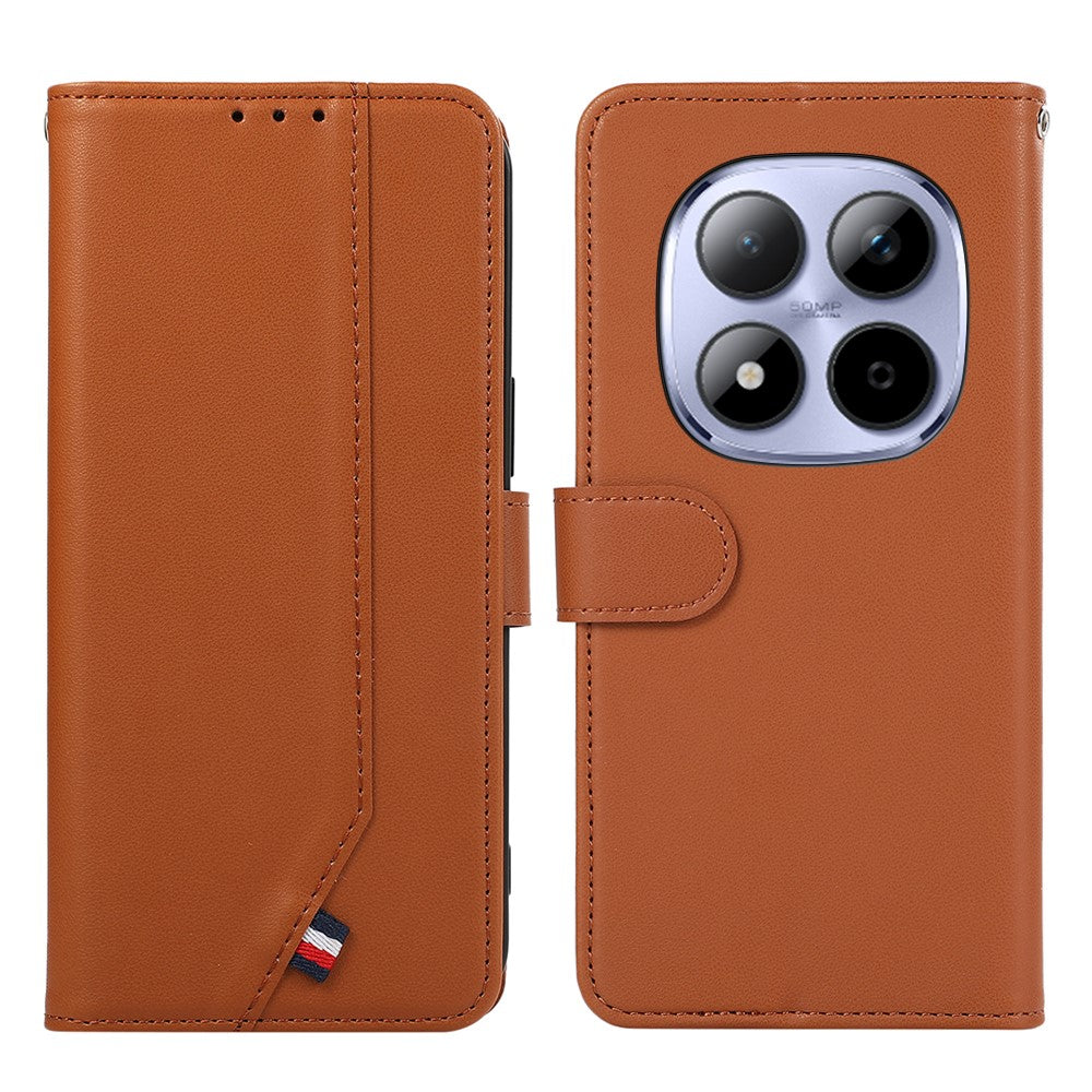 For Xiaomi Redmi Note 15 Pro 5G (Global) Case RFID Blocking Flip Leather Phone Cover - Brown