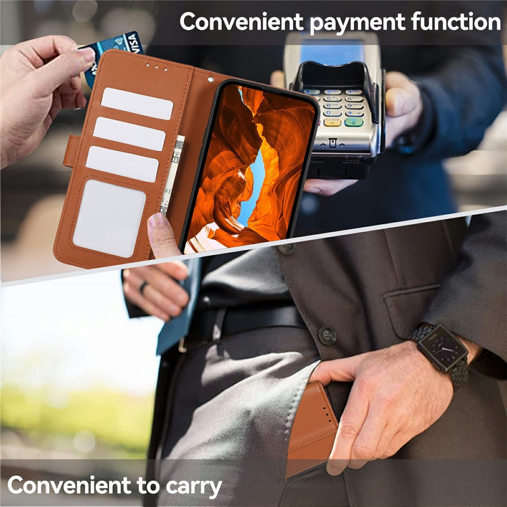 For Xiaomi Redmi Note 15 Pro 5G (Global) Case RFID Blocking Flip Leather Phone Cover - Brown