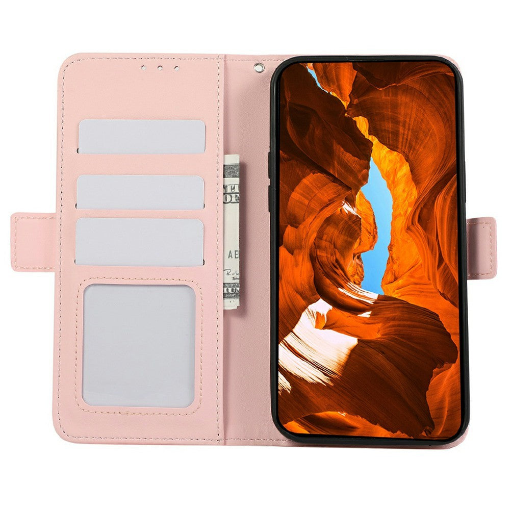 ABEEL For Xiaomi Redmi Note 15 Pro 5G (Global) Case Leather Phone Cover with RFID Blocking Wallet - Pink