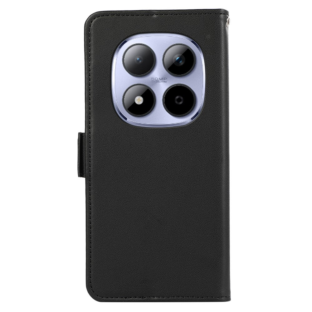 ABEEL For Xiaomi Redmi Note 15 Pro 5G (Global) Case Leather Phone Cover with RFID Blocking Wallet - Black