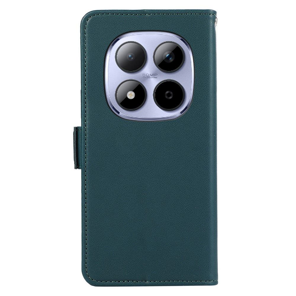 ABEEL For Xiaomi Redmi Note 15 Pro 5G (Global) Case Leather Phone Cover with RFID Blocking Wallet - Green