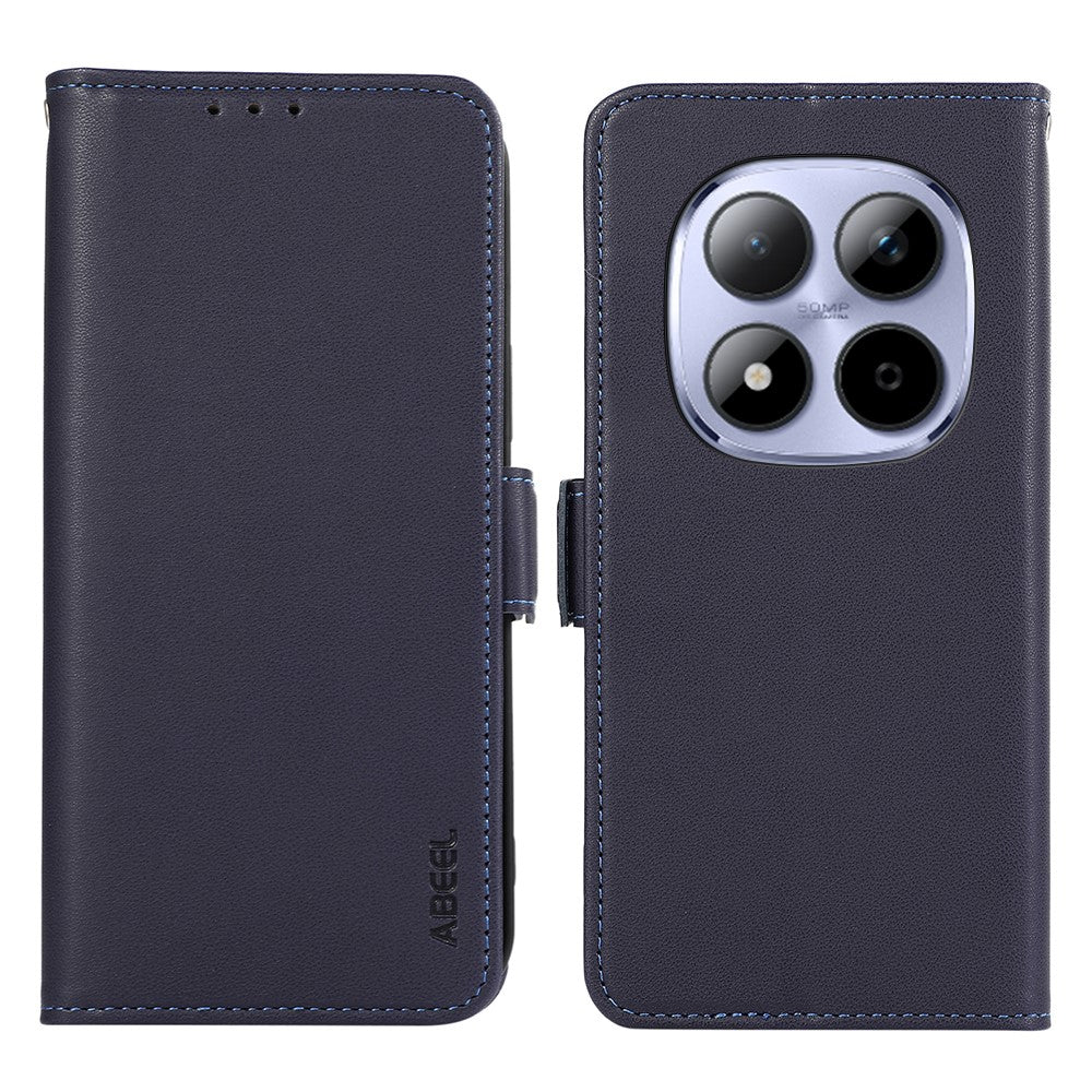 ABEEL For Xiaomi Redmi Note 15 Pro 5G (Global) Case Leather Phone Cover with RFID Blocking Wallet - Blue