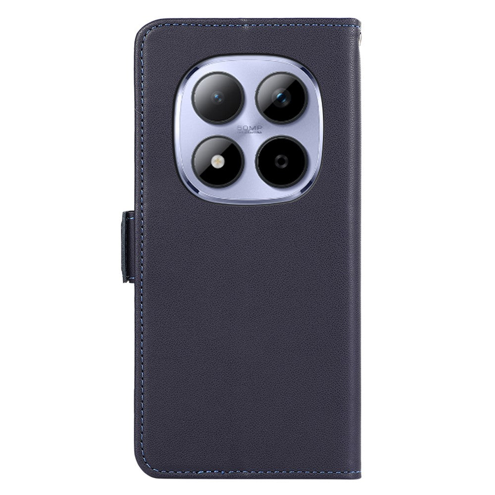 ABEEL For Xiaomi Redmi Note 15 Pro 5G (Global) Case Leather Phone Cover with RFID Blocking Wallet - Blue