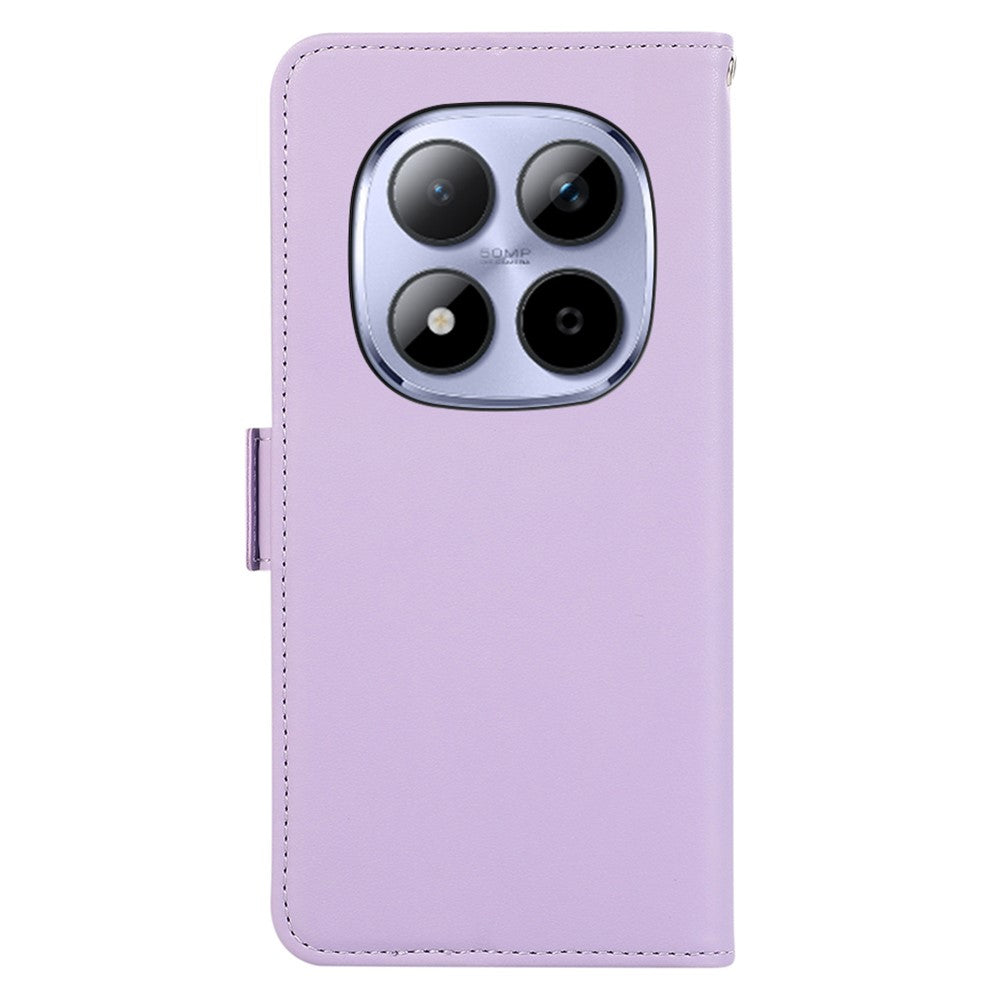 ABEEL For Xiaomi Redmi Note 15 Pro 5G (Global) Case Leather Phone Cover with RFID Blocking Wallet - Purple