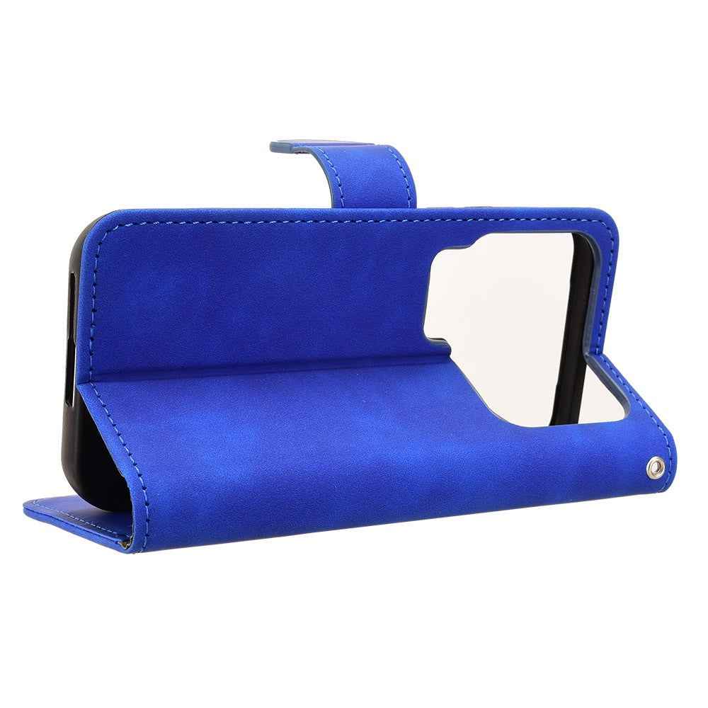 For Xiaomi 17 Pro Leather Case Skin Feel Anti Drop Wallet Flip Phone Cover - Blue