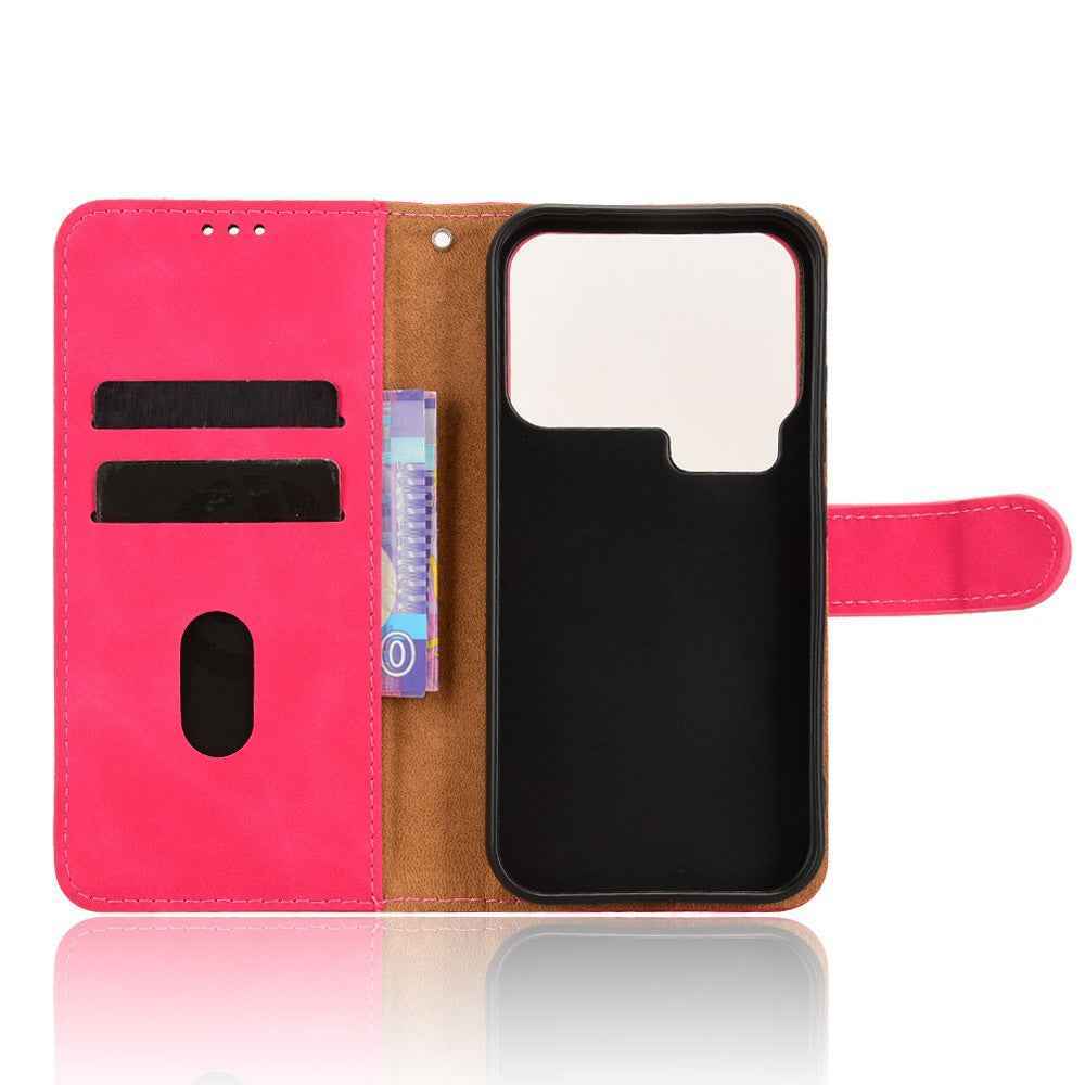 For Xiaomi 17 Pro Leather Case Skin Feel Anti Drop Wallet Flip Phone Cover - Rose