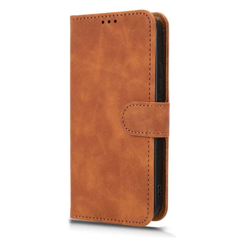For Xiaomi 17 Pro Leather Case Skin Feel Anti Drop Wallet Flip Phone Cover - Brown