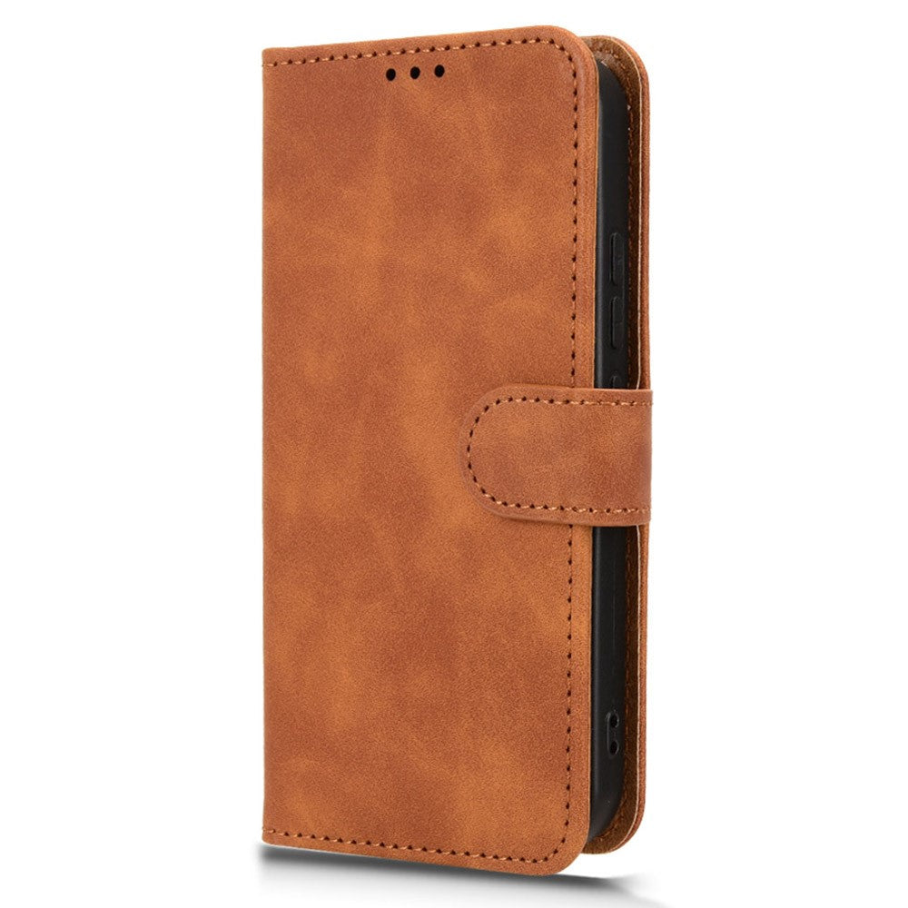 For Xiaomi 17 Pro Max Leather Case Skin Feel Anti Drop Wallet Flip Phone Cover - Brown