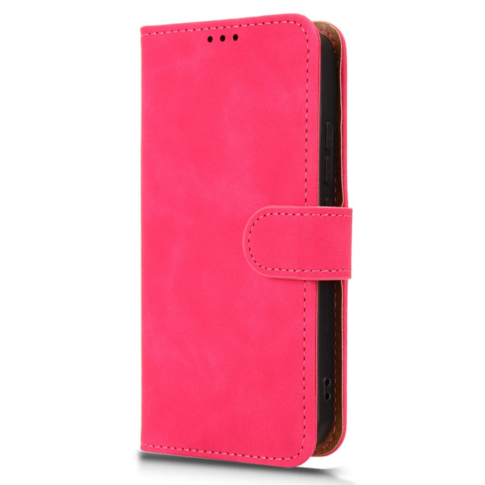 For Xiaomi 17 Pro Max Leather Case Skin Feel Anti Drop Wallet Flip Phone Cover - Rose