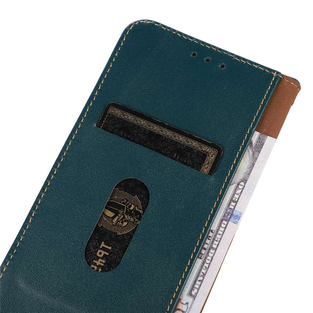KHAZNEH For Xiaomi 17 Pro Max Case Wallet Genuine Cow Leather Phone Cover Nappa Texture - Green