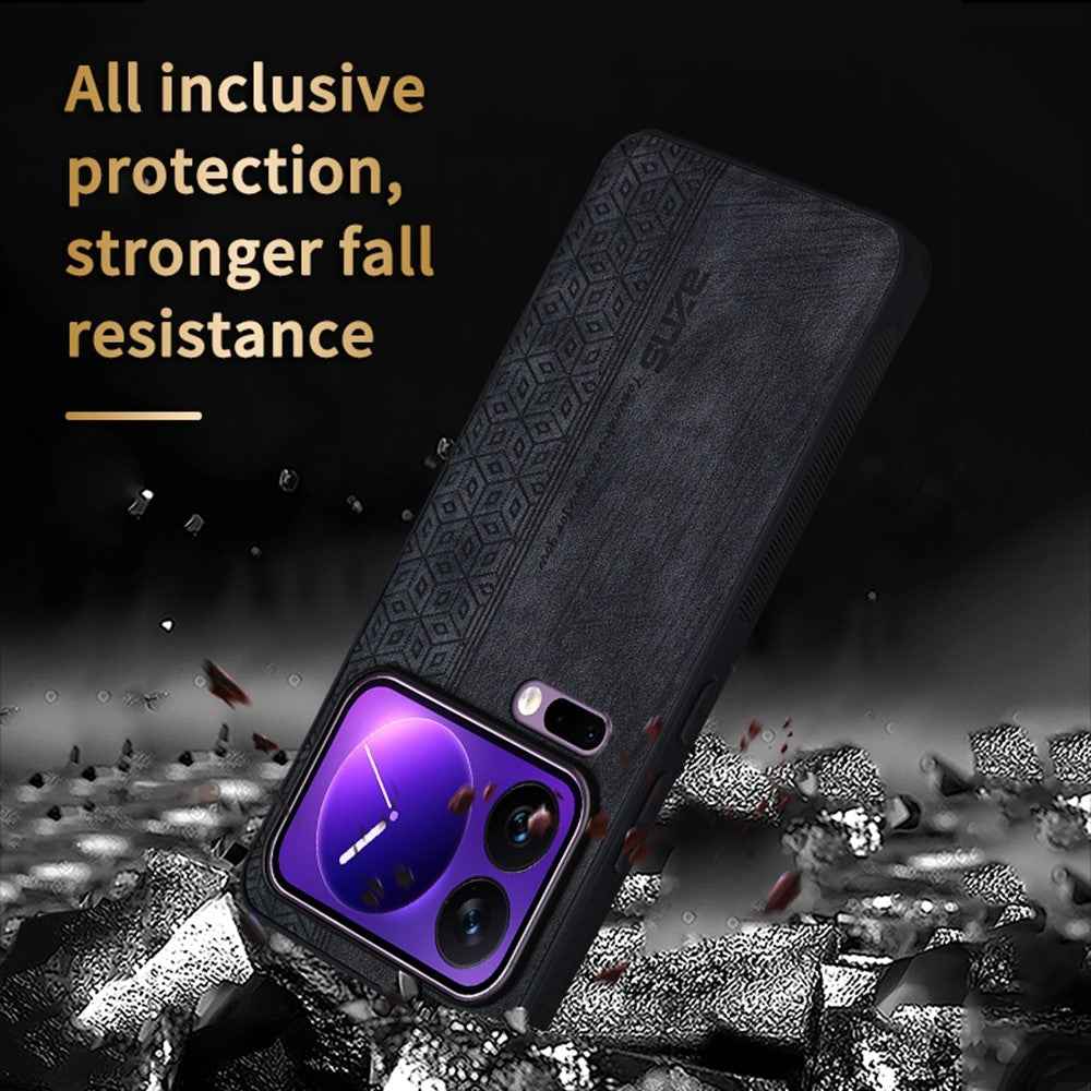AZNS For Xiaomi 17 Pro Case Protective PU Leather Covered TPU Phone Shell - Brown