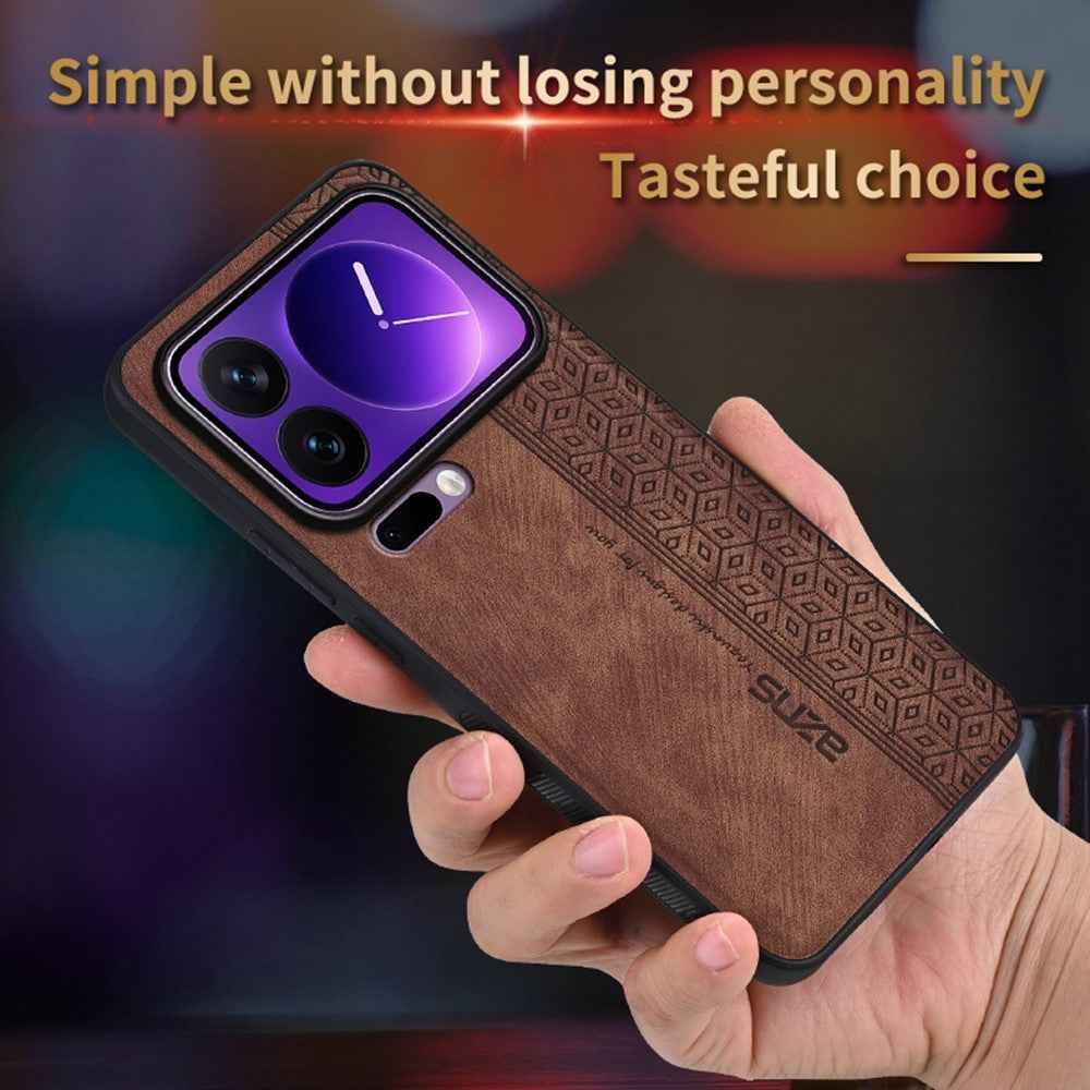 AZNS For Xiaomi 17 Pro Case Protective PU Leather Covered TPU Phone Shell - Blue