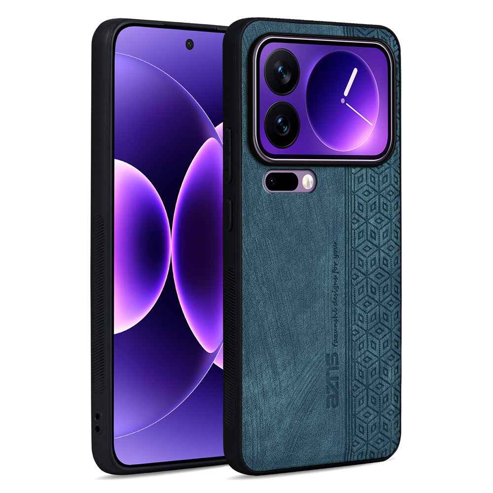 AZNS For Xiaomi 17 Pro Case Protective PU Leather Covered TPU Phone Shell - Green