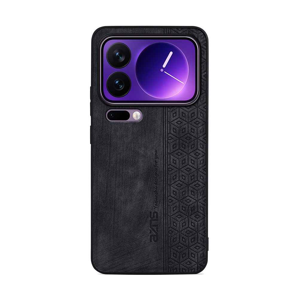 AZNS For Xiaomi 17 Pro Case Protective PU Leather Covered TPU Phone Shell - Black