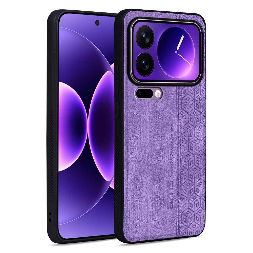 AZNS For Xiaomi 17 Pro Case Protective PU Leather Covered TPU Phone Shell - Purple