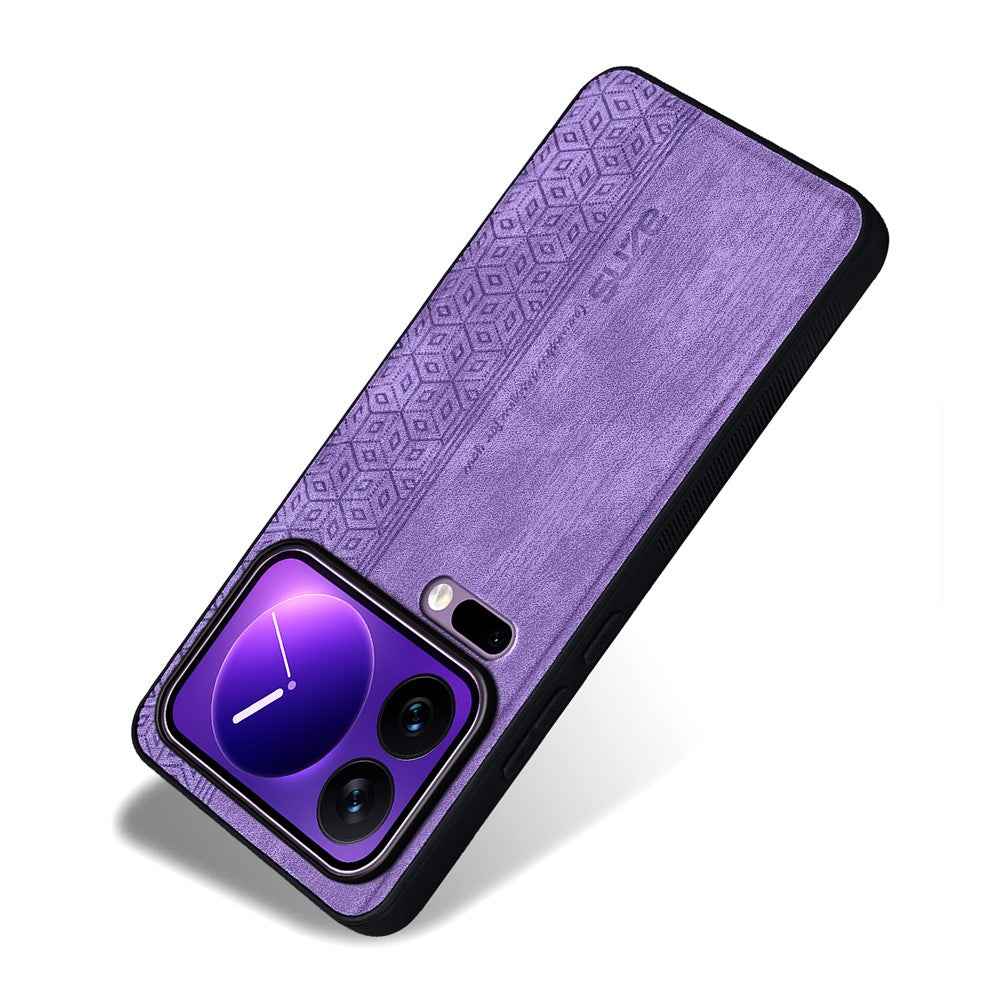 AZNS For Xiaomi 17 Pro Case Protective PU Leather Covered TPU Phone Shell - Purple