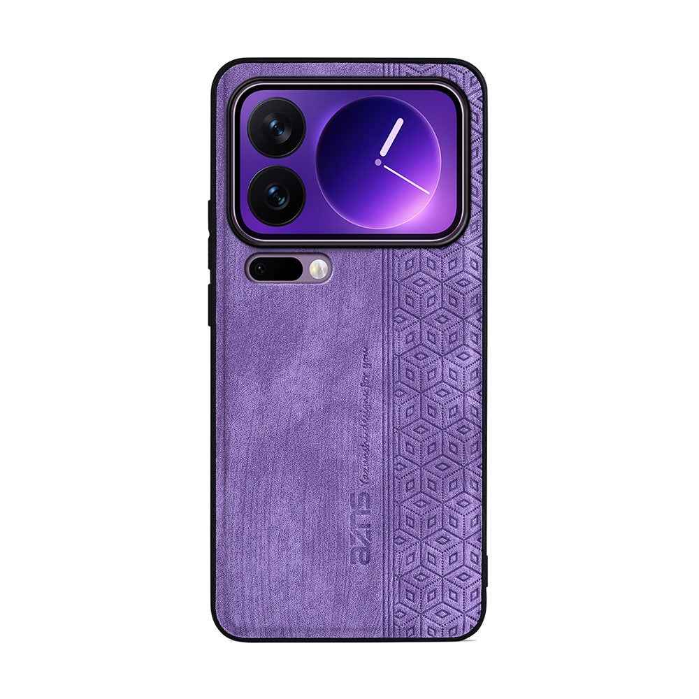 AZNS For Xiaomi 17 Pro Case Protective PU Leather Covered TPU Phone Shell - Purple