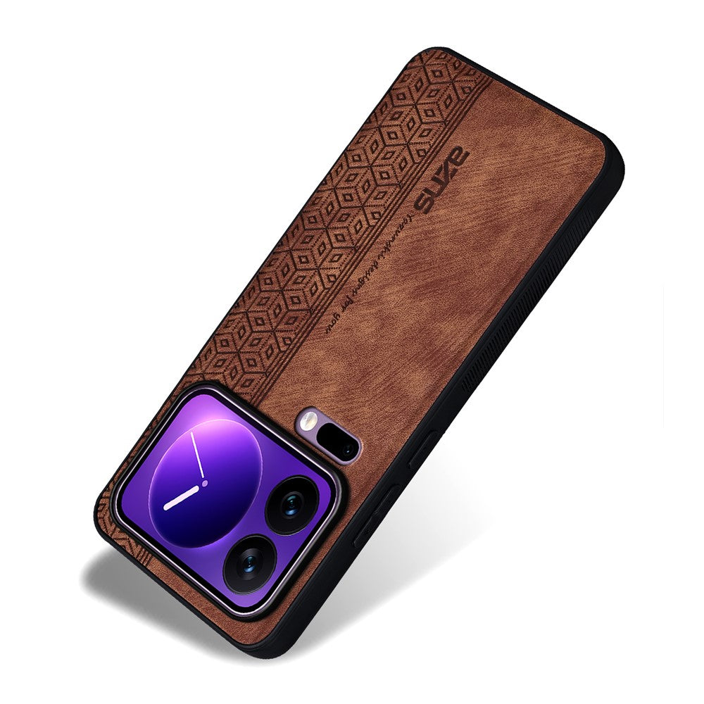 AZNS For Xiaomi 17 Pro Max Case Protective PU Leather Covered TPU Phone Shell - Brown
