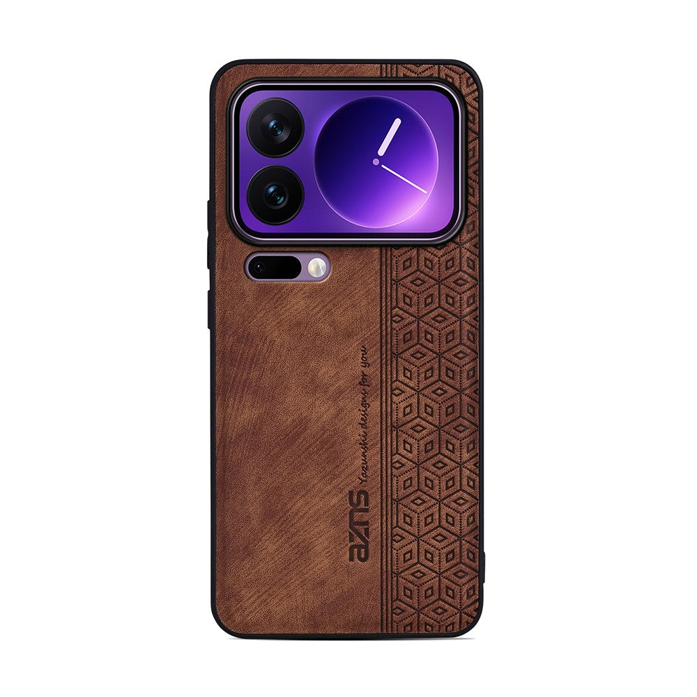 AZNS For Xiaomi 17 Pro Max Case Protective PU Leather Covered TPU Phone Shell - Brown