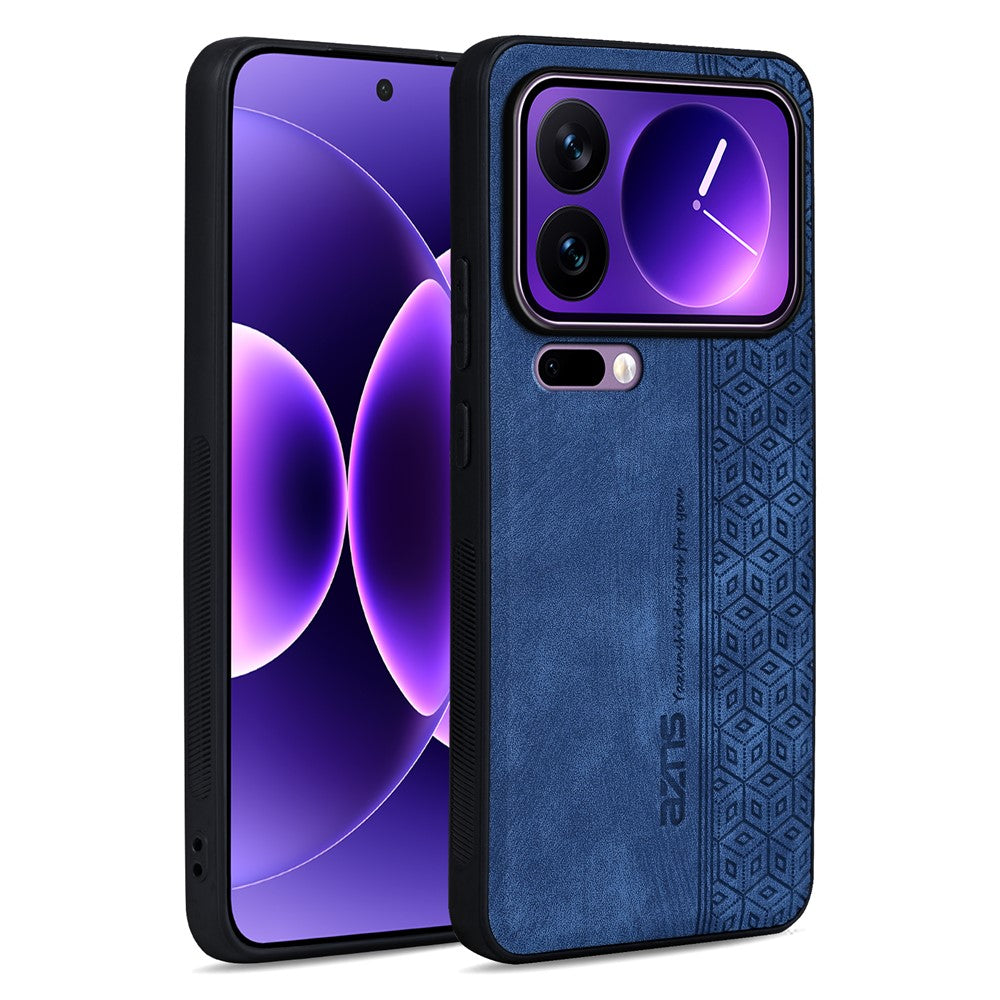 AZNS For Xiaomi 17 Pro Max Case Protective PU Leather Covered TPU Phone Shell - Blue