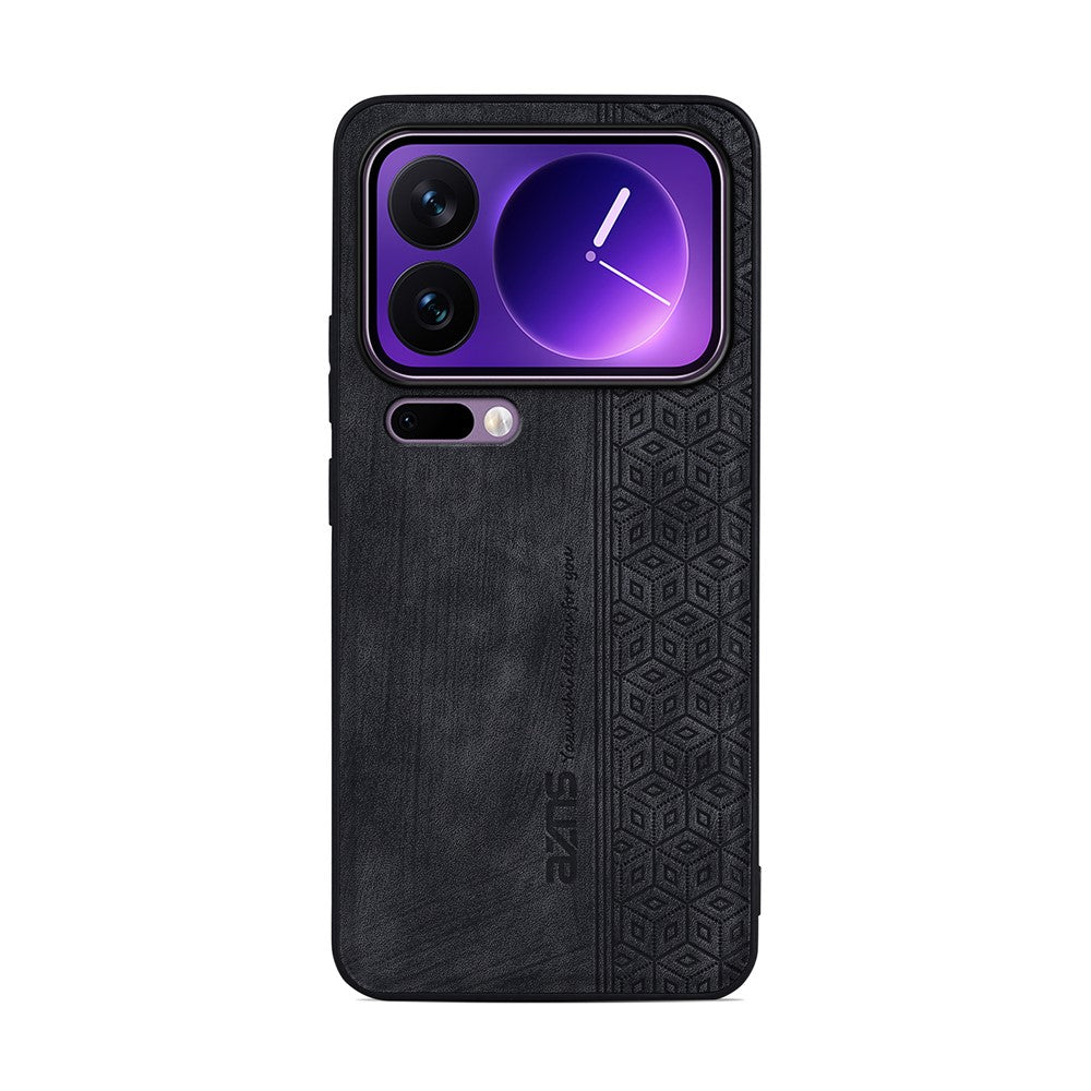 AZNS For Xiaomi 17 Pro Max Case Protective PU Leather Covered TPU Phone Shell - Black