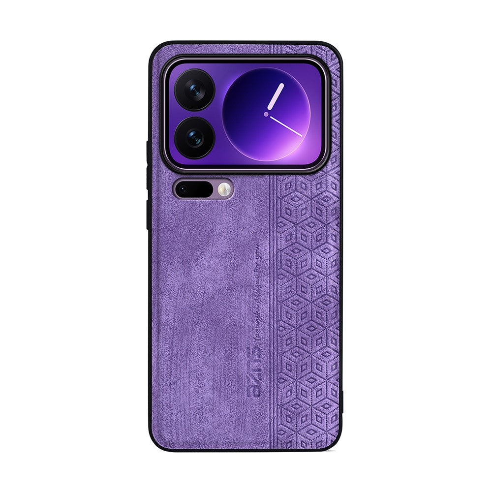 AZNS For Xiaomi 17 Pro Max Case Protective PU Leather Covered TPU Phone Shell - Purple