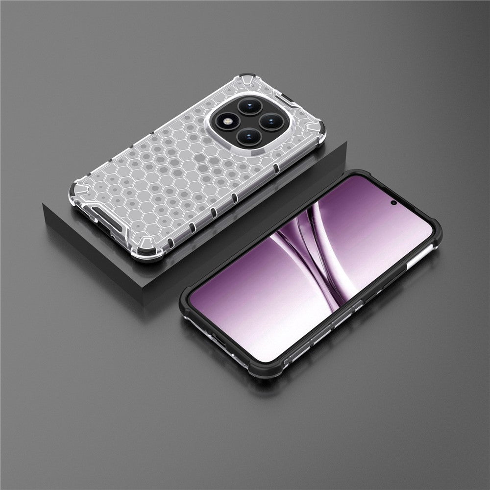 For Xiaomi Poco M8 Pro 5G / Redmi Note 15 Pro+ 5G (Global) Case PC + TPU Phone Cover Honeycomb Shape - Grey