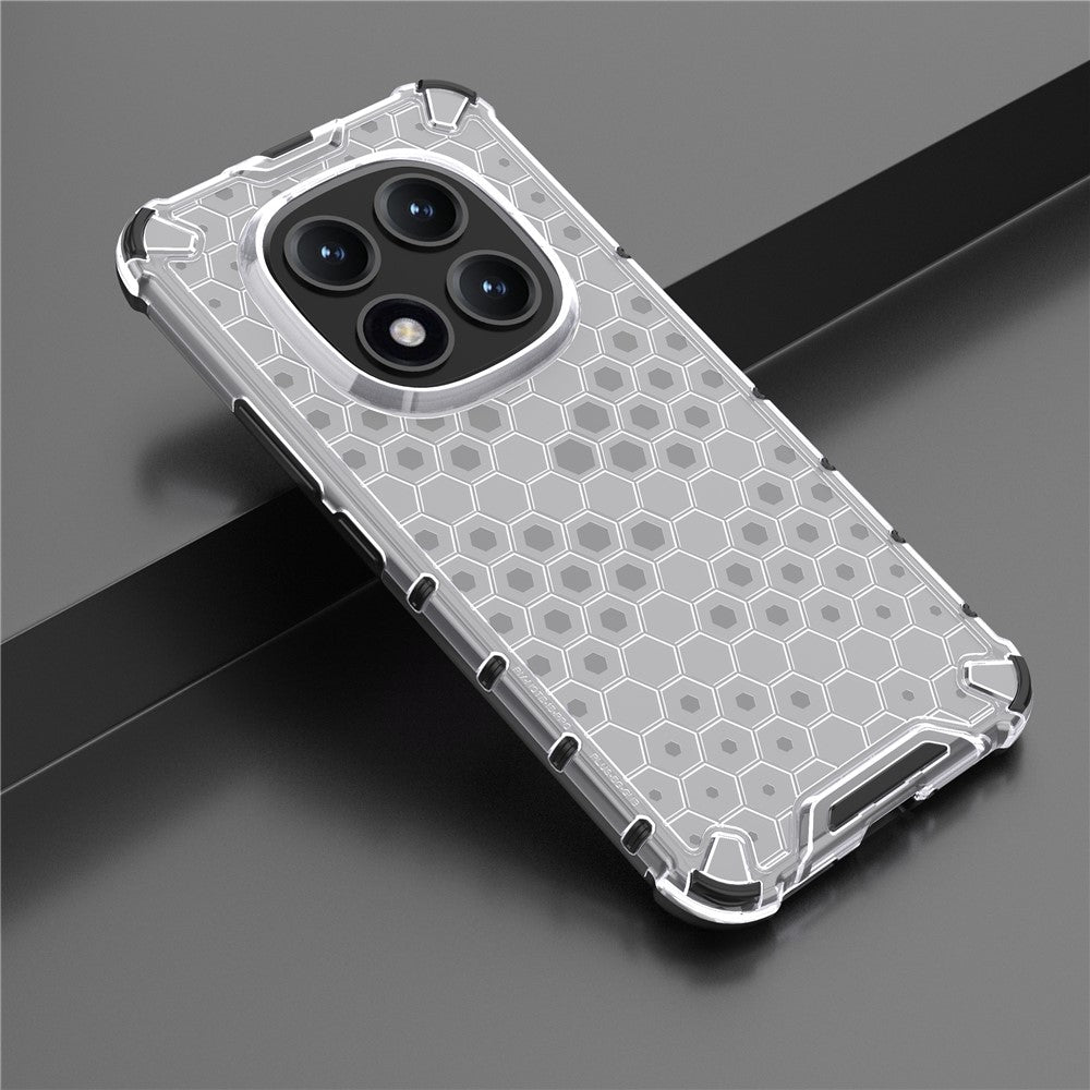 For Xiaomi Poco M8 Pro 5G / Redmi Note 15 Pro+ 5G (Global) Case PC + TPU Phone Cover Honeycomb Shape - Grey